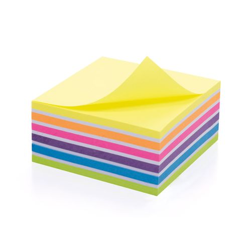 Initiative+Sticky+Notes+Neon+Cube+400+Sheets+Assorted+Colours+76x76mm