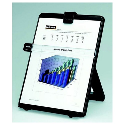 Fellowes+Workstation+Copyholder+Easel+Capacity+10mm+With+Line+Guide+A4+Black