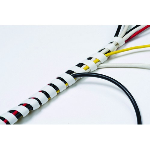 DLine+Cable+Tidy+Spiral+Wrap+2.5m+Length+White