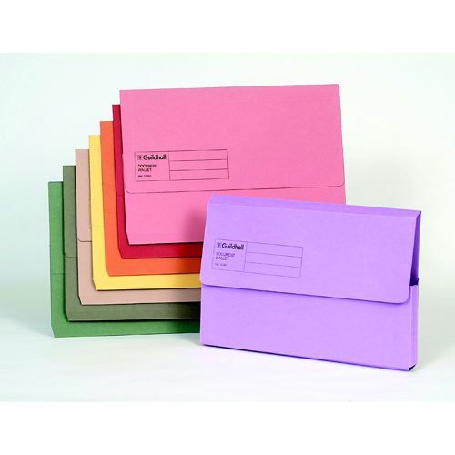 Guildhall+Foolscap+Document+Wallet+Assorted+Pack+50