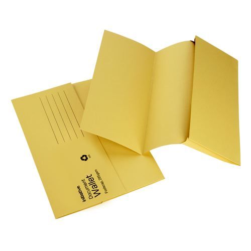 Initiative+Document+Wallet+Foolscap+Medium+Weight+285gsm+Yellow