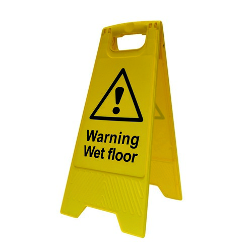 Warning+Wet+Floor+Heavy+Duty+A+Board+made+from+polypropylene+and+are+printed+on+both+sides.+Size+620