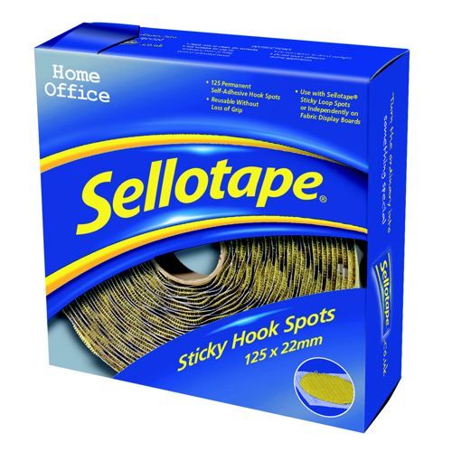 Sellotape+Sticky+Hook+Spots+22mm+Pack+125