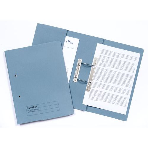 Guildhall+Heavyweight+Foolscap+Transfer+Pocket+Spiral+File+Blue