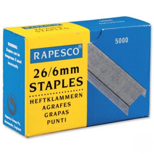 Rapesco+Staples+6mm+26%2F6+Pack+of+5000
