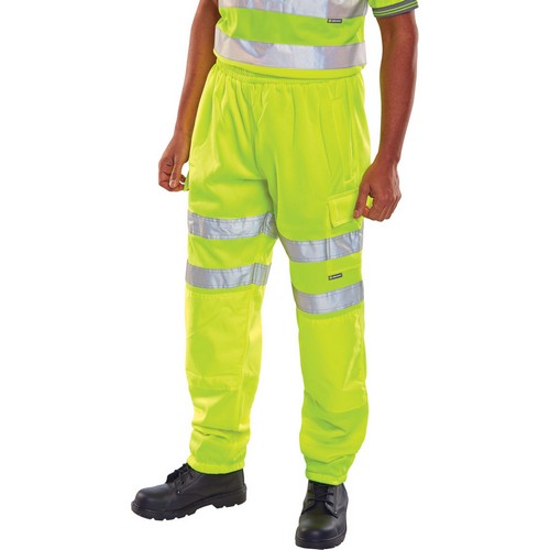 Beeswift Hi Viz Jogging Bottoms Saturn Yellow M | Paperstation Ltd