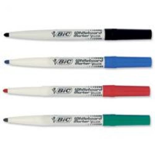 Bic+1741+Whiteboard+Bullet+Marker+Wallet+4+Assorted