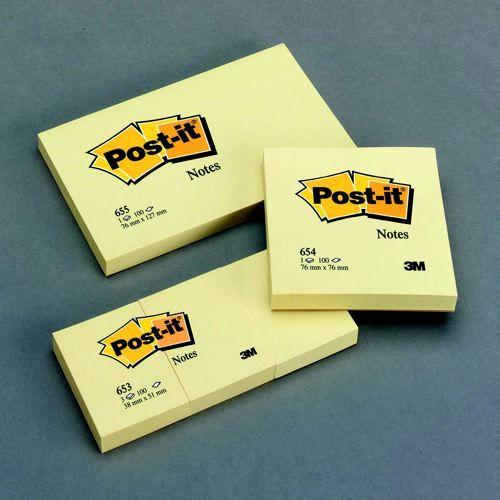 3M+PostIt+Notes+76x127mm+Canary+Yellow