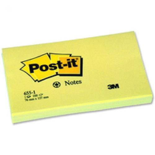 3M+PostIt+Recycled+Pads+76x127mm+Yellow