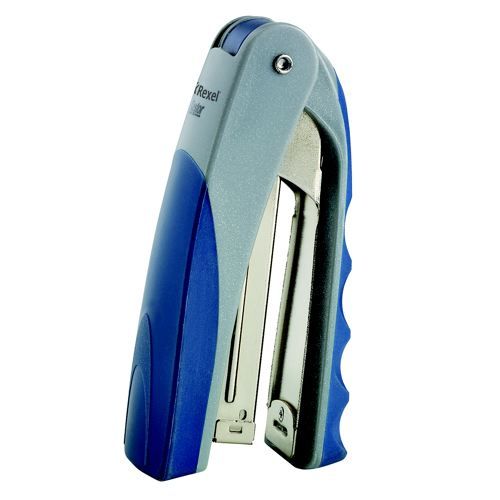 Rexel+Centor+Standup+Half+Strip+Stapler+Silver%2FBlack