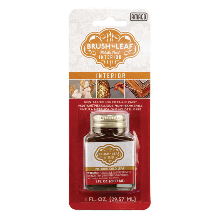 BRUSH+N+LEAF+1OZ+ANTIQUE+GLD