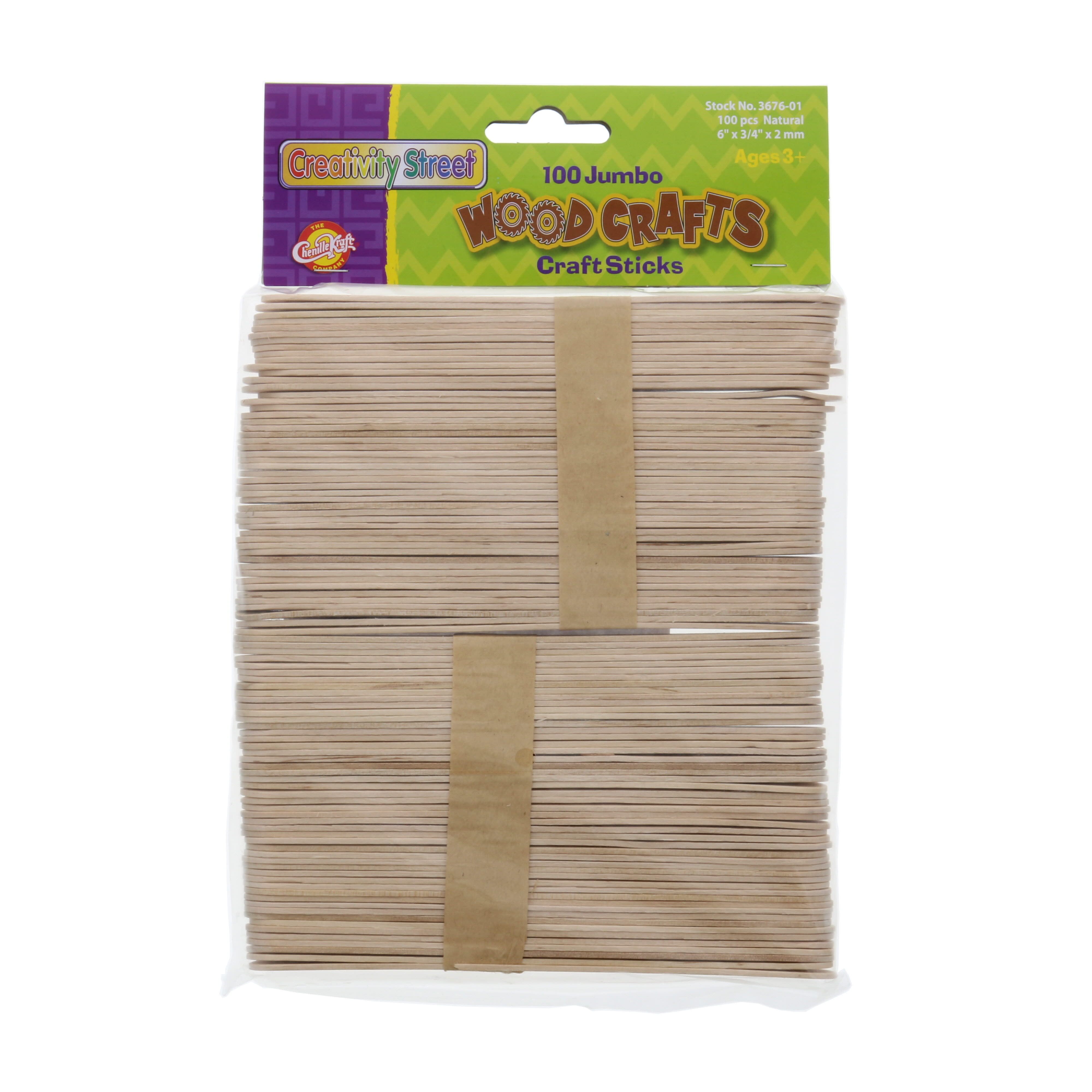 CRFT+STCKS+JUMBO+NAT+6IN+100PK