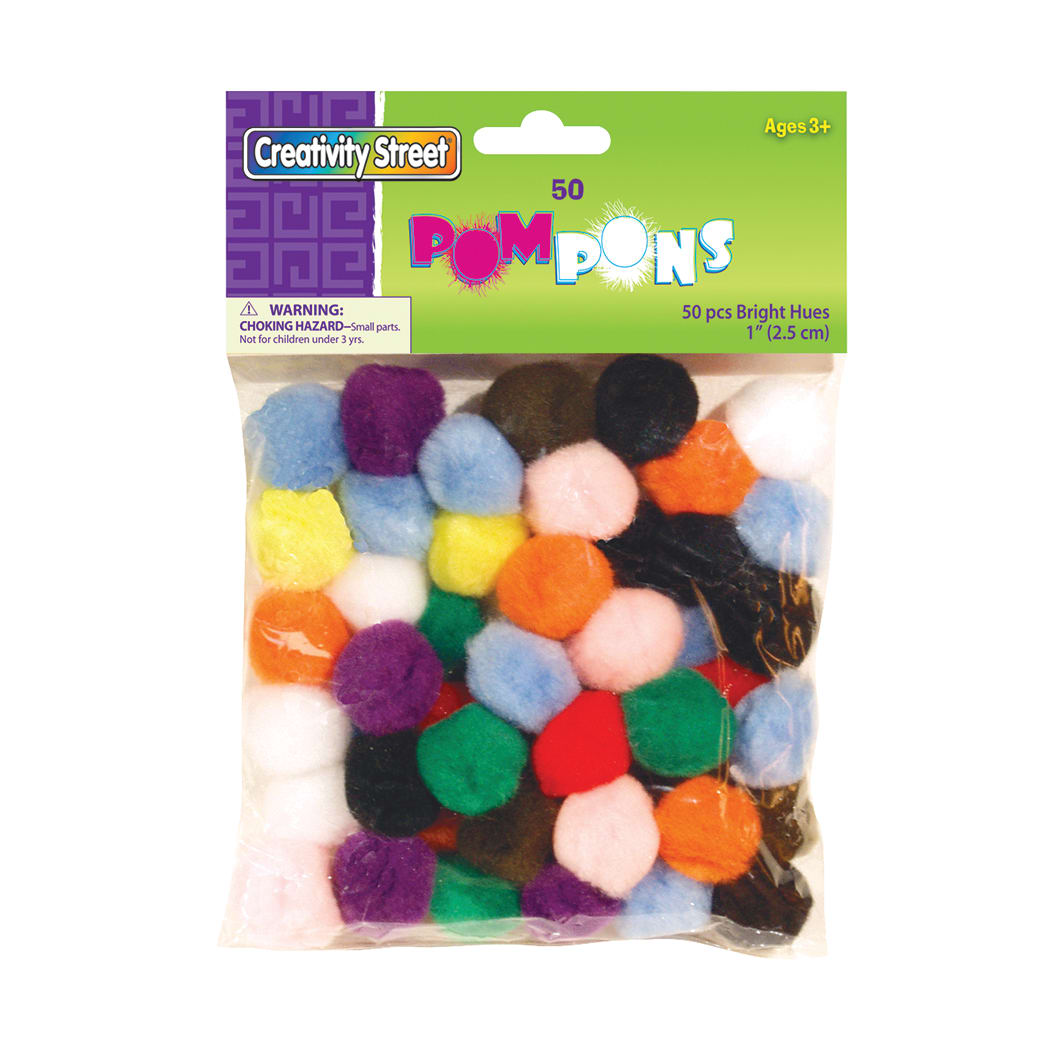 POMS+BRIGHT+HUES+1IN+50PK