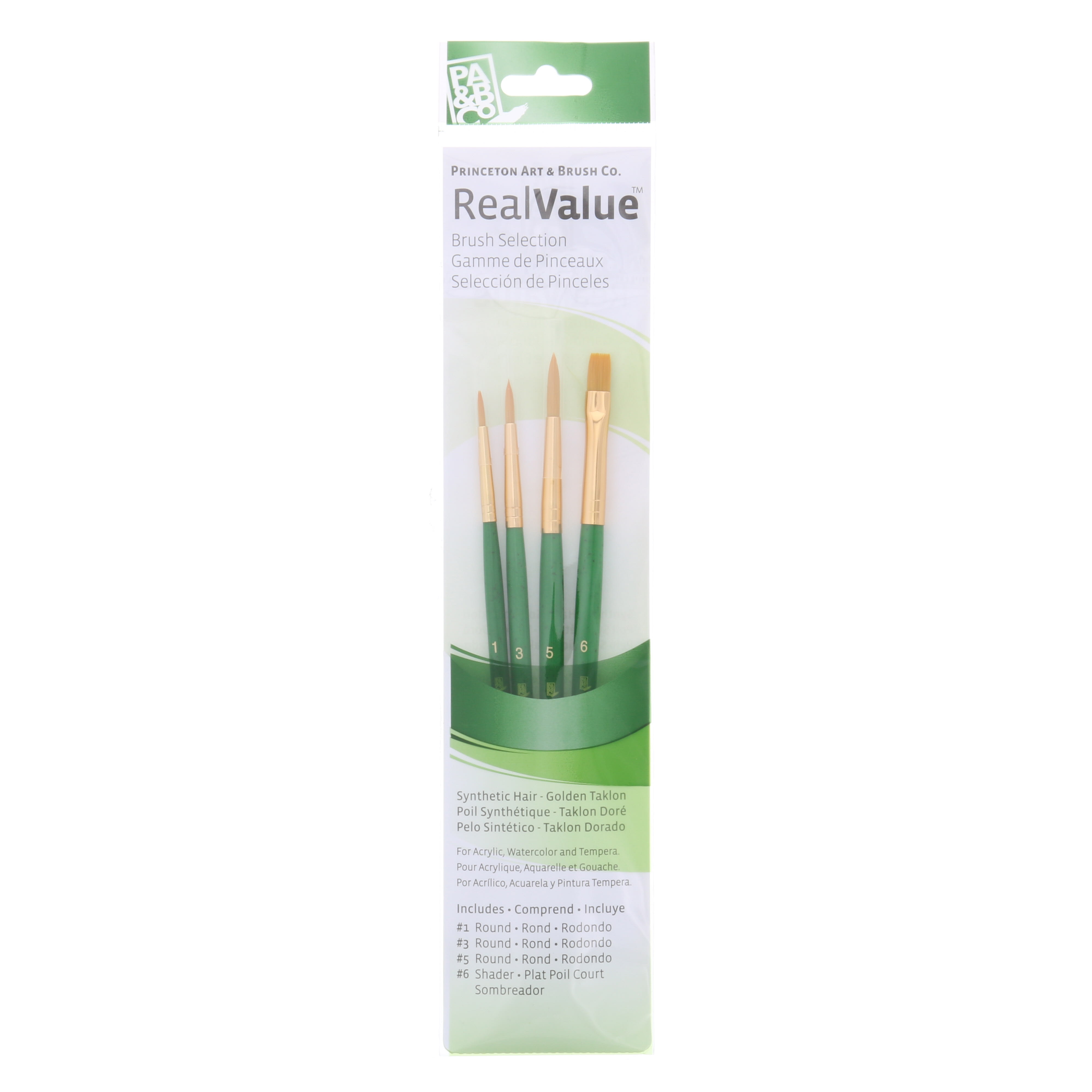 BRUSH+GOLD+TAKLON+RD+VALUE+4PK
