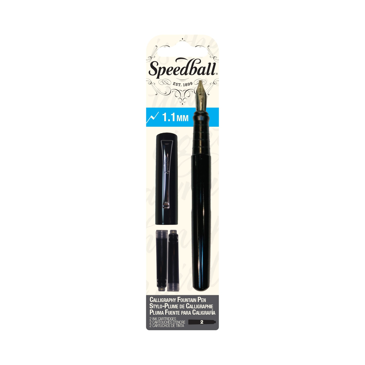 FOUNTAIN+CALLIG+PEN+1.1MM+BLK
