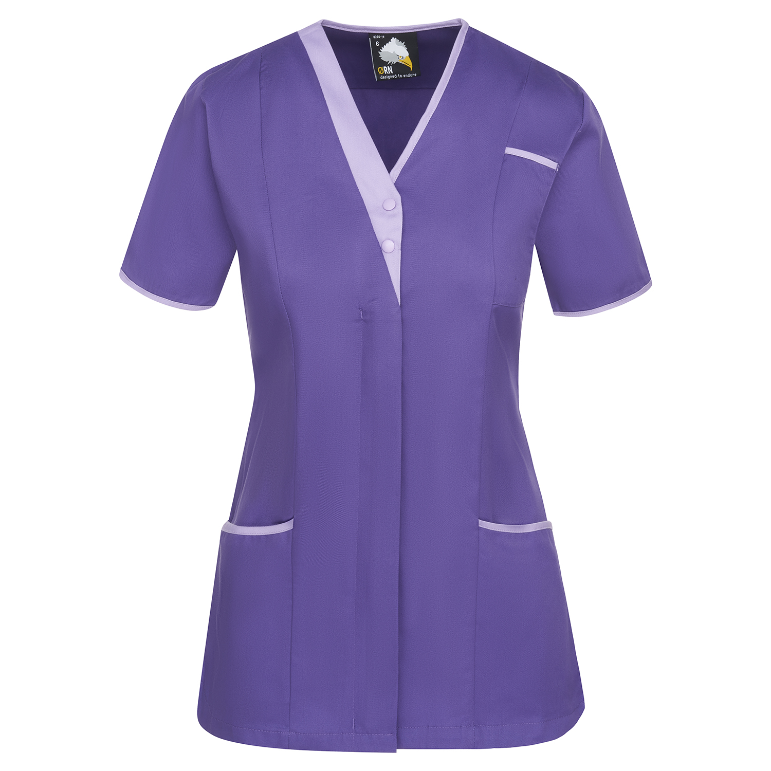 Tonia+V-Neck+Tunic+Purple+with+Lilac+Trim+10