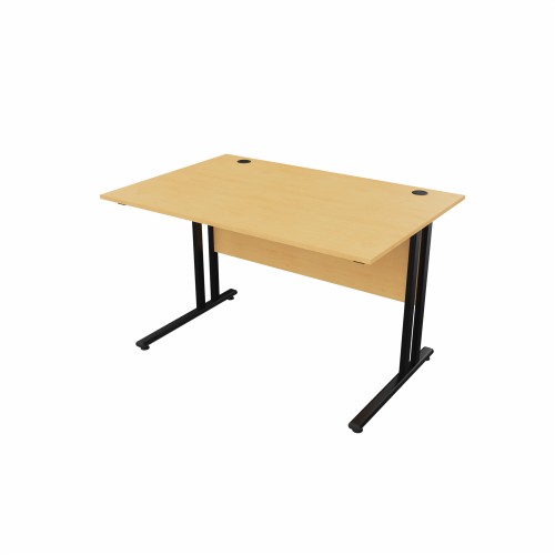 Revilo25+Straight+Desk+1185x800mm+Grey+leg%2C+Beech+Top