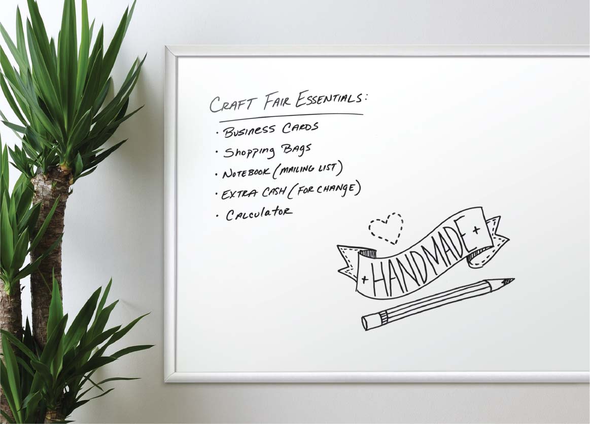 Melamine+Non-Magnetic+Dry-Erase+Board%2C+36+X+24+Inches%2C+Silver+Aluminum+Frame