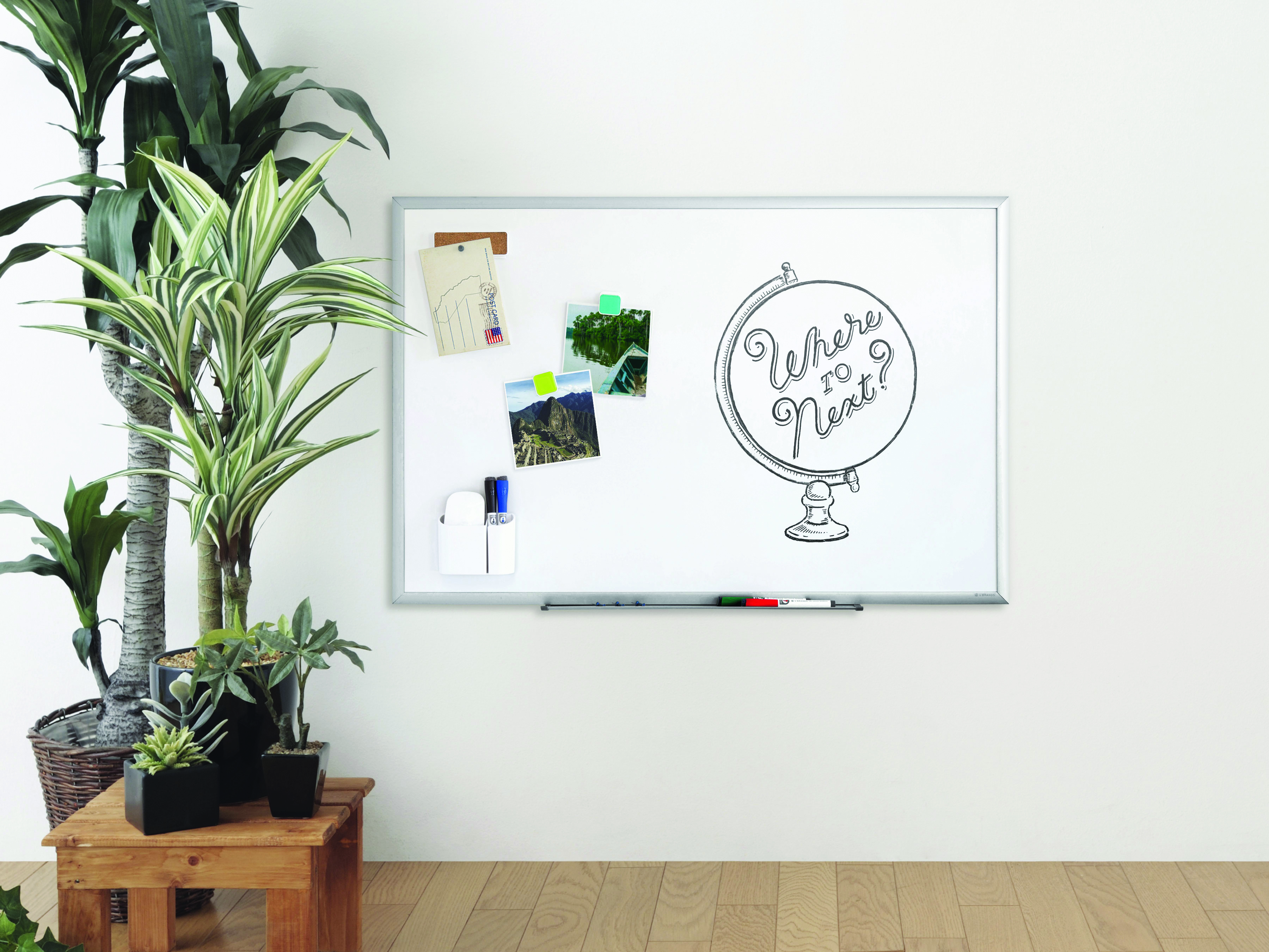 Magnetic+Dry-Erase+Board%2C+36+X+24+Inches%2C+Silver+Aluminum+Frame