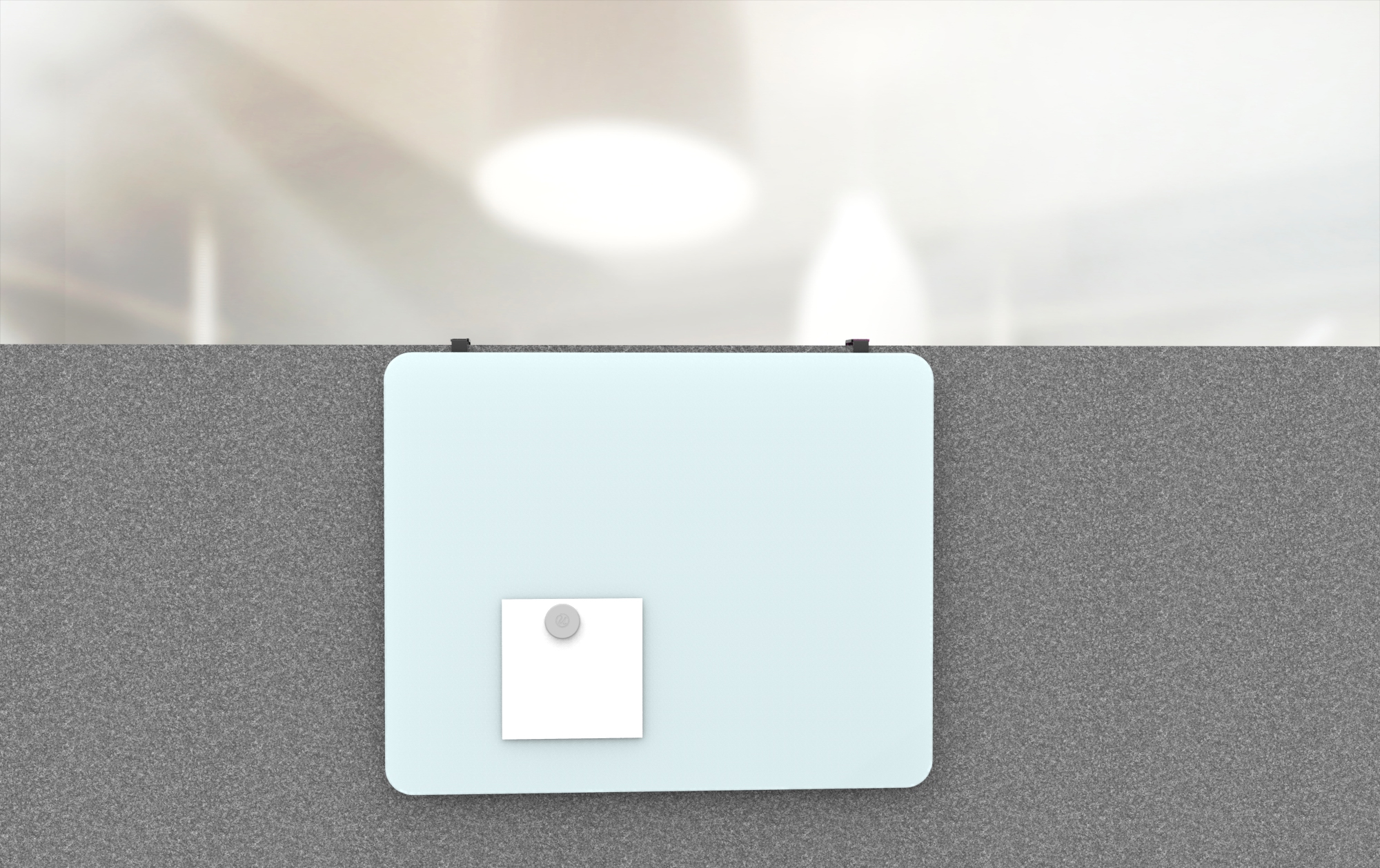 Magnetic+Cubicle%2FWall+Glass+Dry-Erase+Board%2C+20+X+16+Inches%2C+White+Frosted+Surface%2C+Frameless
