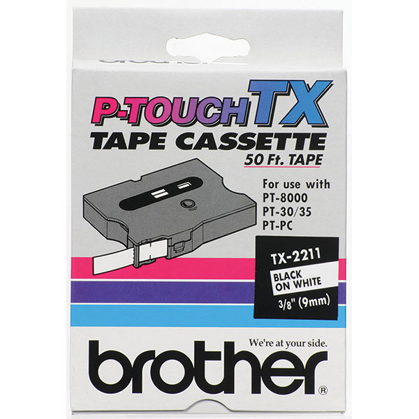 Brother+9mm+%283%2F8%26quot%3B%29+Black+on+White+Laminated+Tape+%2815m%2F50%26apos%3B%29+%281%2FPkg%29+For+use+in+TX+P-Touch%3A+PC%2F30%2F35%2F8000