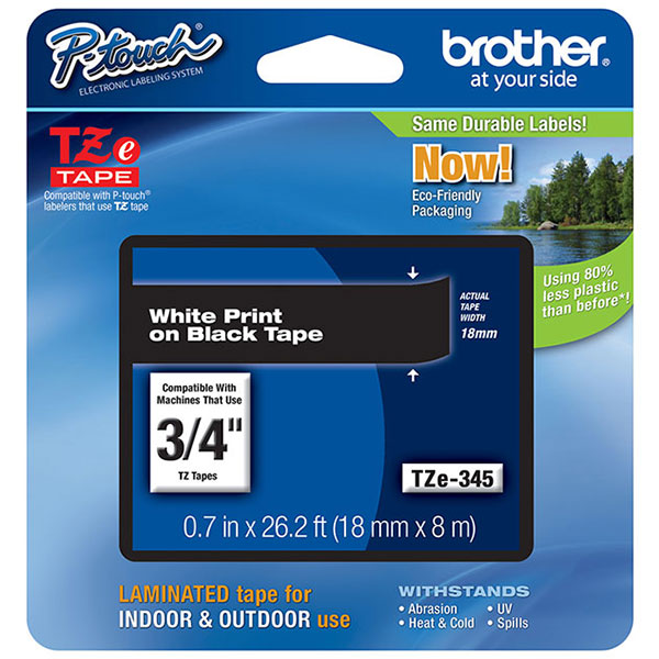 Brother+18mm+%283%2F4%26quot%3B%29+White+on+Black+Laminated+Tape+%288m%2F26.2%26apos%3B%29+%281%2FPkg%29+For+use+in+TZ+P-Touch%3A+All+TZ+Machines+Except+PT-20011001130130011601170S1180120020302730ST-1150