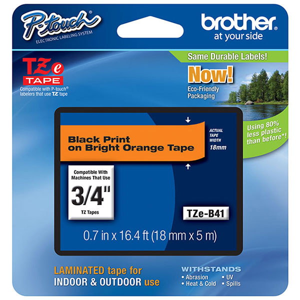 Brother+18mm+%283%2F4%26quot%3B%29+Black+on+Fluorescent+Orange+Laminated+Tape+%285m%2F16.4%26apos%3B%29+%281%2FPkg%29+For+use+in+TZ+P-Touch%3A+All+TZ+Machines+Except+PT-20011001130130011601170S1180120020302730ST-1150