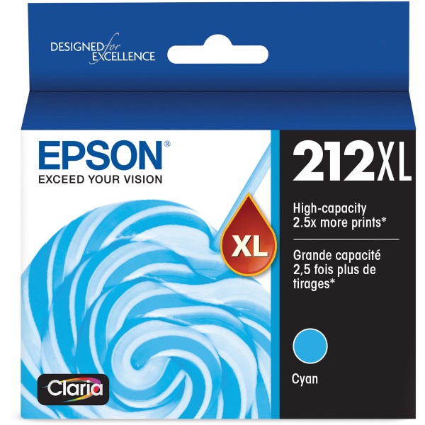 Epson+T212+WF-2850+XP-4105+Claria+High+Capacity+Cyan+Ink+Cartridge+With+Sensormatic