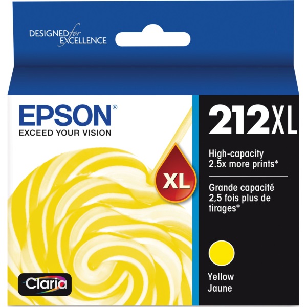 Epson+T212+WF-2850+XP-4105+Claria+High+Capacity+Yellow+Ink+Cartridge+With+Sensormatic