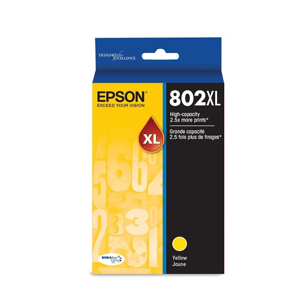 Epson+%28802%29+WorkForce+Pro+EC-4020+EC-4030+EC-4040+4720+4730+4740+High+Capacity+DuraBrite+Ultra+Yellow+Ink+Cartridge+W%2FSensormatic