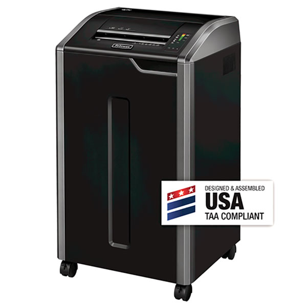 Fellowes+Powershred+425I+Strip-Cut+Shredder+--+Continuously+shreds+38+sheets+of+paper+per+pass+into+37+%287%2F32+Security+Level+P-2%29+strip-cut+particles+for+basic+security