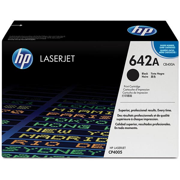 HP+642A+%28CB400A%29+Color+LaserJet+CP4005+Black+Original+LaserJet+Toner+Cartridge+%287500+Yield%29