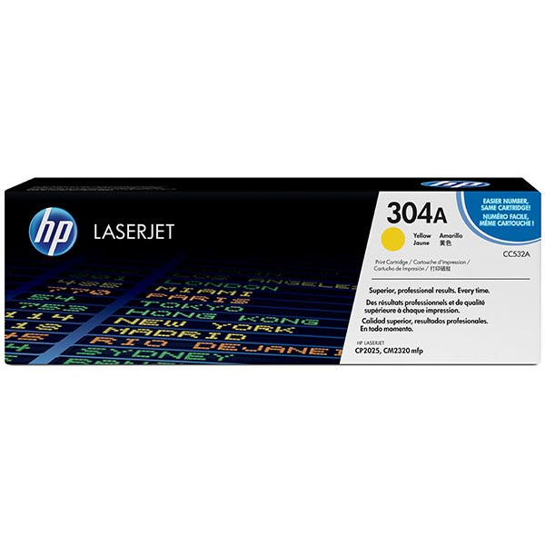 HP+304A+%28CC532AG%29+Color+LaserJet+CM2320+MFPCP2025+Yellow+Original+LaserJet+Toner+Cartridge+for+US+Government+%282800+Yield%29