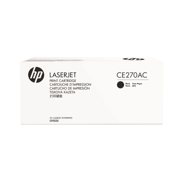 HP+650A+%28CE270AC%29+Color+LaserJet+CP5525M750+Black+Original+LaserJet+Contract+Toner+Cartridge+%2813500+Yield%29