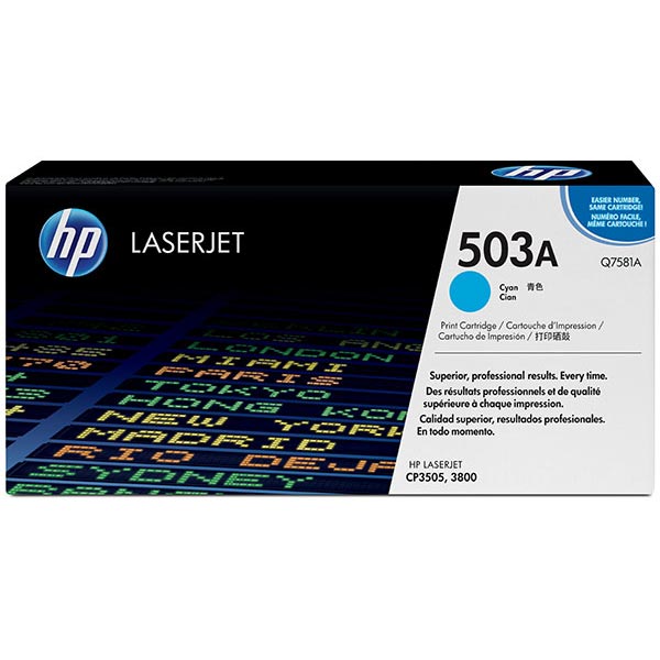HP+503A+%28Q7581A%29+Color+LaserJet+3800CP3505+Cyan+Original+LaserJet+Toner+Cartridge+%286000+Yield%29
