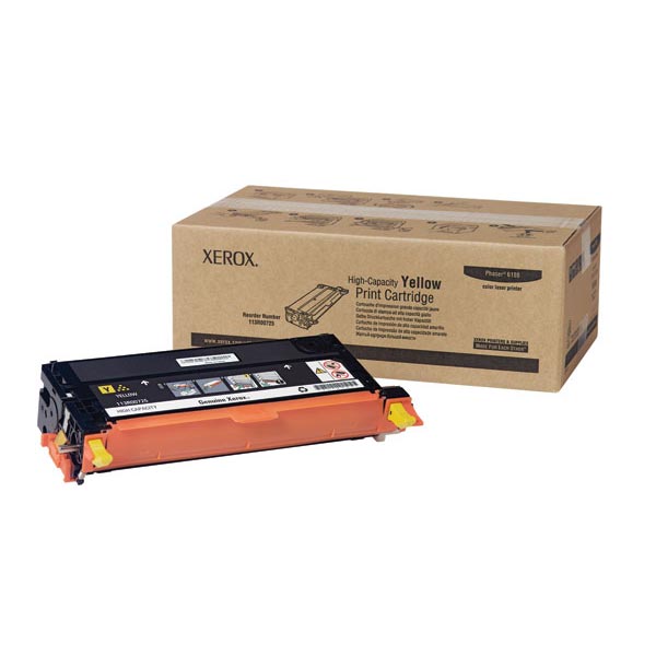 Xerox+Phaser+6180+High+Capacity+Yellow+Toner+Cartridge+%286000+Yield%29