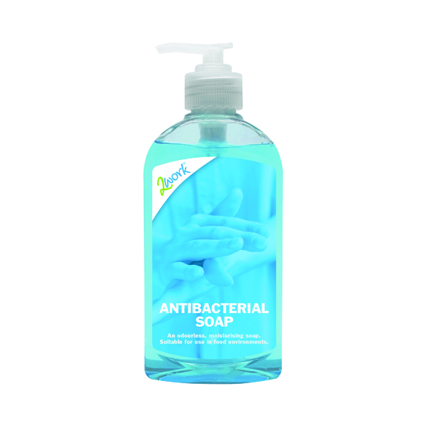 2Work Antibacterial Pump Hand Soap 300ml (Pack of 6) 213
