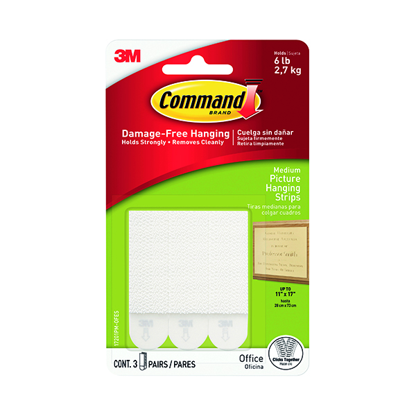 3M Command Picture Hanging Strips Medium (Pack of 4) 17201-4PK