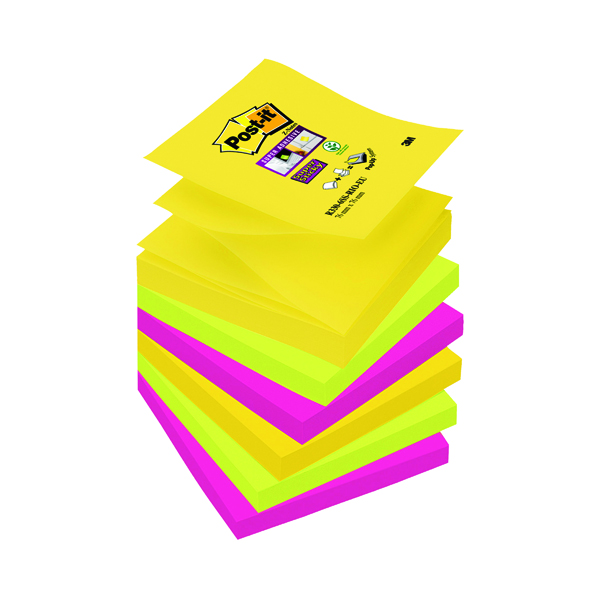 Post-it Super Sticky Z-Notes 76 x 76mm Rio (Pack of 6) R330-6SS-RIO-EU