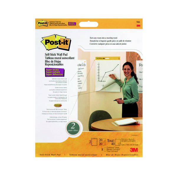 Post-it Super Sticky TableTop Meeting Chart Refill Pad(Pack of 2) 566