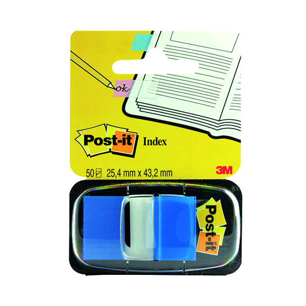 3M+Post-it+Index+Tab+25mm+Blue+with+Dispenser+680-2