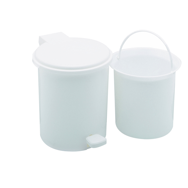 Addis Foot Pedal Vanity Bin 2.9 Litre White (Foot pedal for hygienic hands-free operation)  9872