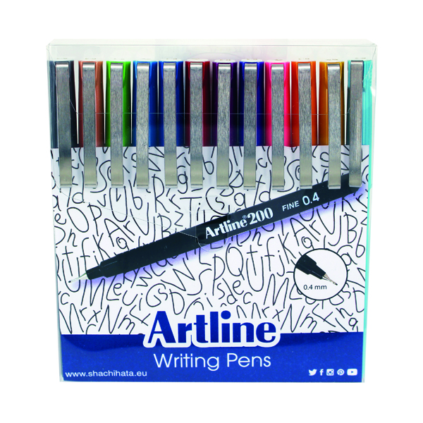 Artline EK200 Writing Pen Fashion Assorted (Pack of 12) EK200W12