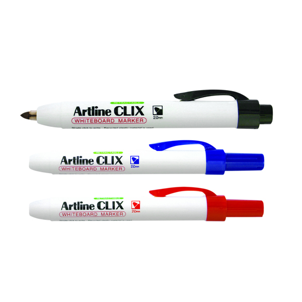 Artline Clix Whiteboard Marker Assorted (Pack of 4) EK573AW4