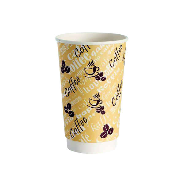 4Aces Double Wall 12oz Red Bean Paper Cup (Pack of 500) HHDWPA12