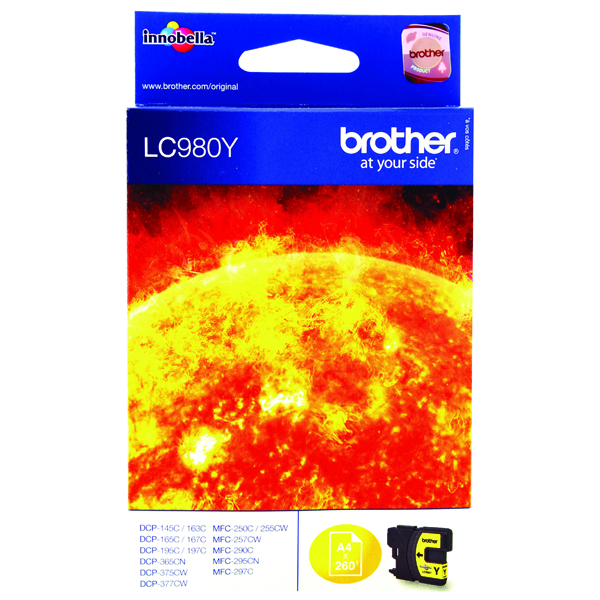 Brother LC980Y Yellow Inkjet Cartridge