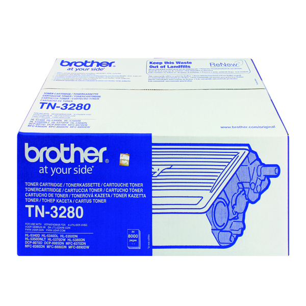 Brother HL-5340D Laser High Yield Black Toner Cartridge TN3280