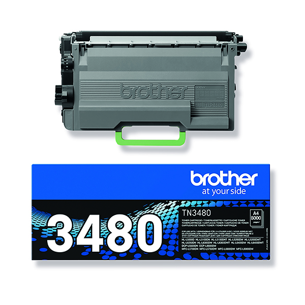 Brother Black High Yield Toner TN3480 Page yield 8000