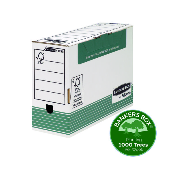 Fellowes+Bankers+Box+Transfer+File+120mm+FC+Green+%28Pack+of+10%29+1179201
