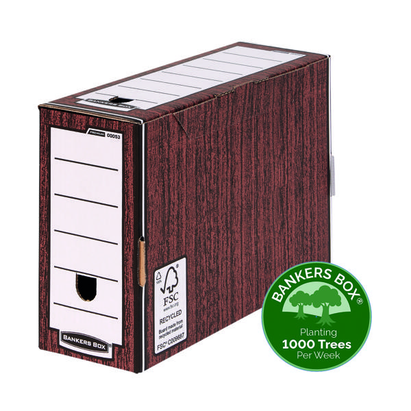 Bankers Box Premium 127mm Transfer File Woodgrain (Pack of 5) 5305